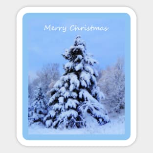 Merry Christmas Snowfall, Nova Scotia Canada Sticker